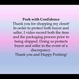 🌸Thank you for stopping. Happy Poshing!🌸